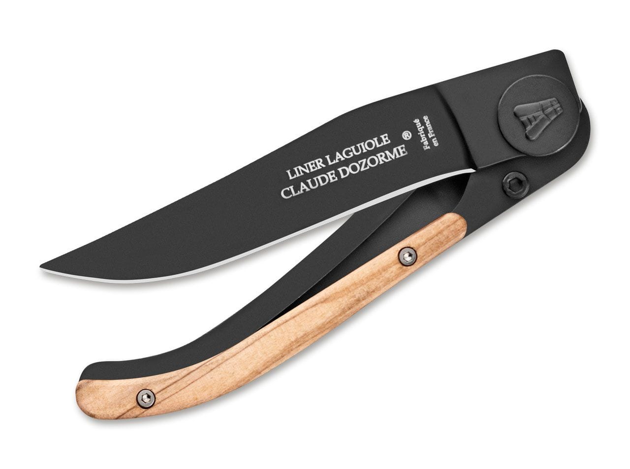 Claude Dozorme Laguiole Liner Olive Wood Black