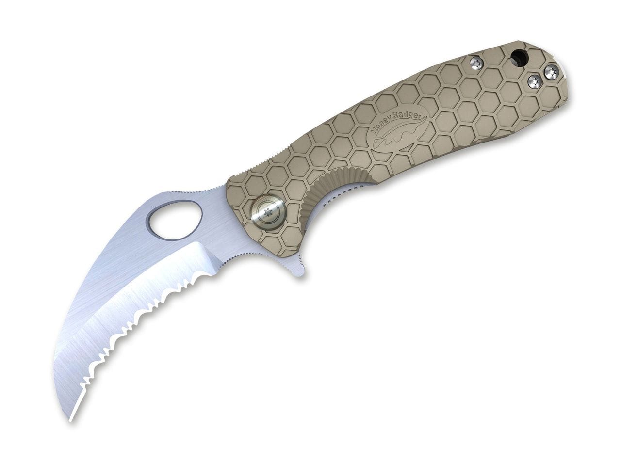 Honey Badger Claw Large Tan Serrated