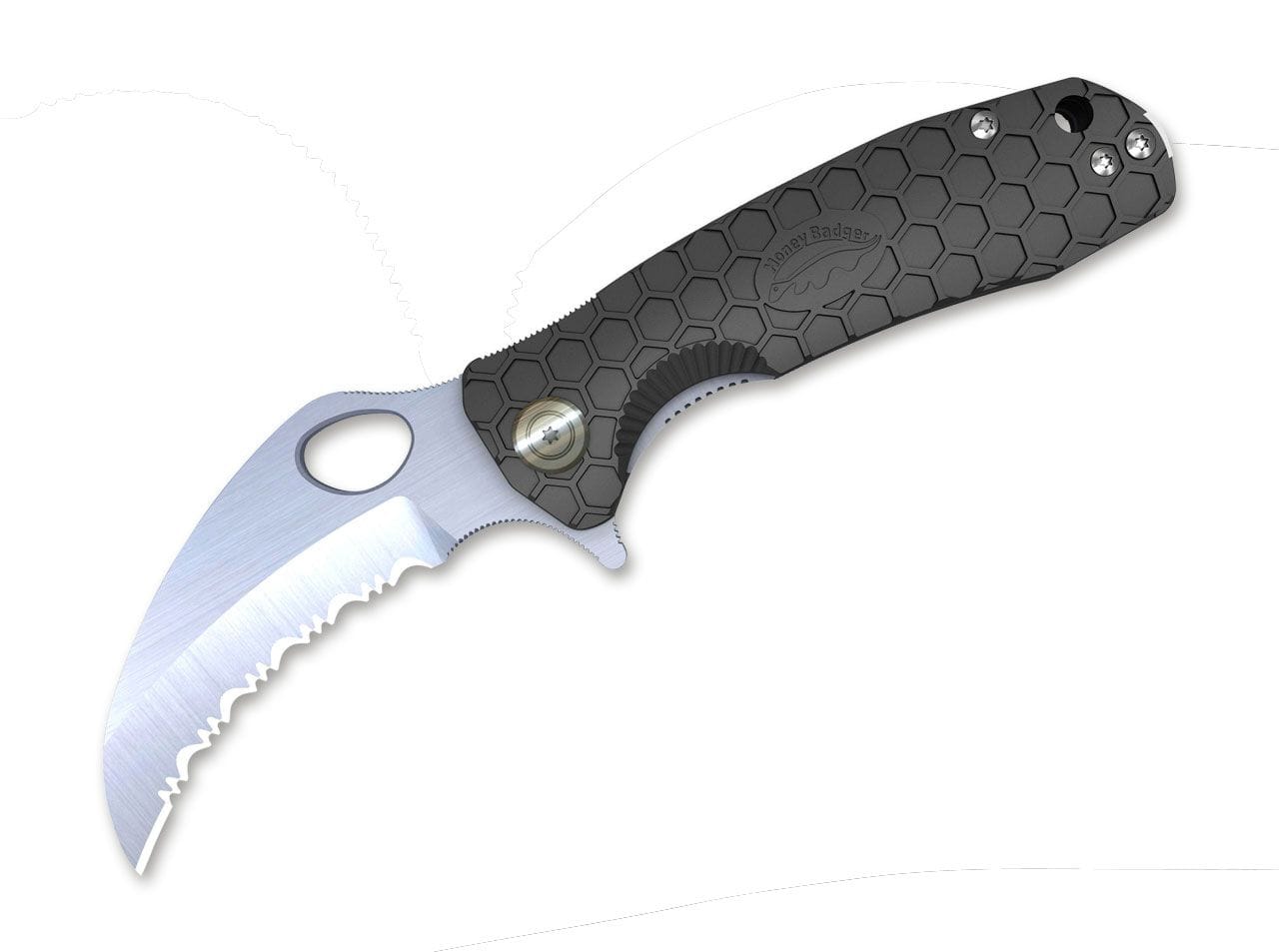 Honey Badger Claw Small Black Serrated