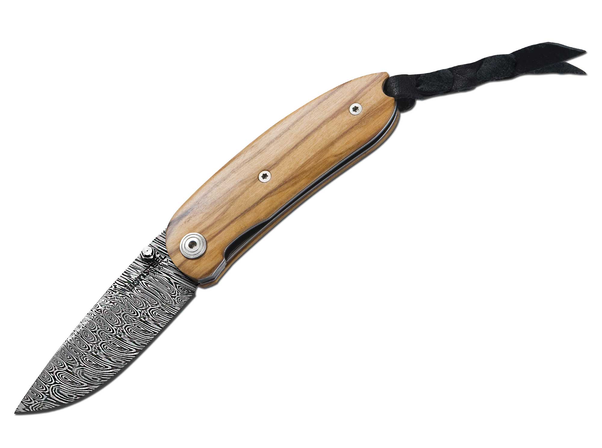 LionSteel Mini Damascus Olive