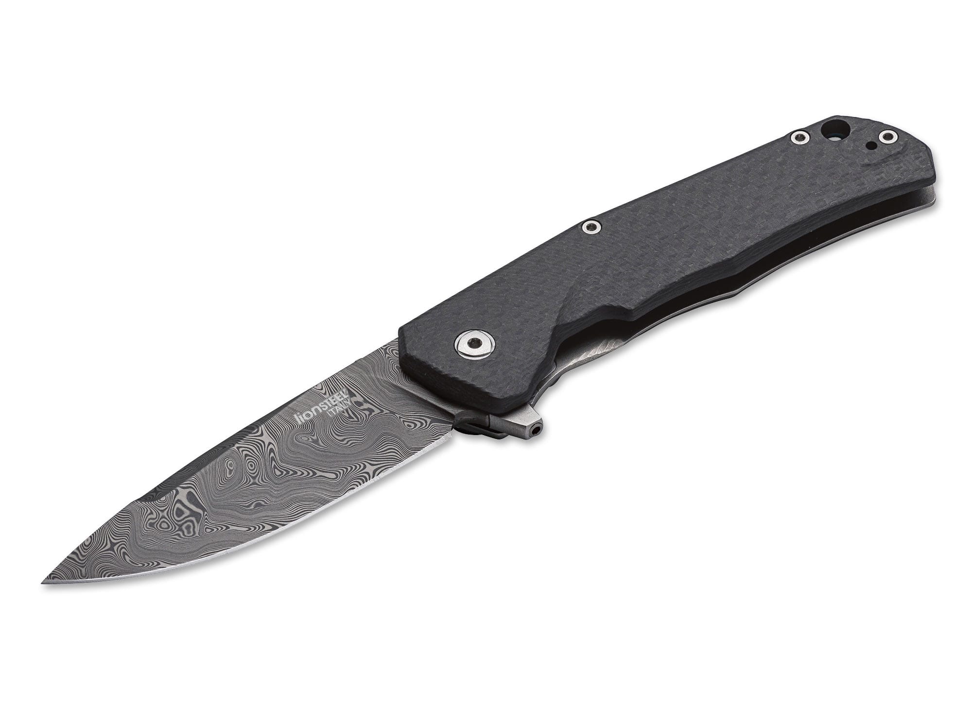 LionSteel T.R.E. Damascus Raindrop Carbon