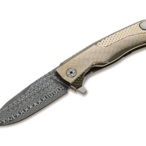 LionSteel ROK Damascus Gold