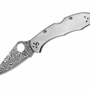 Spyderco Delica 4 Titanium Damascus