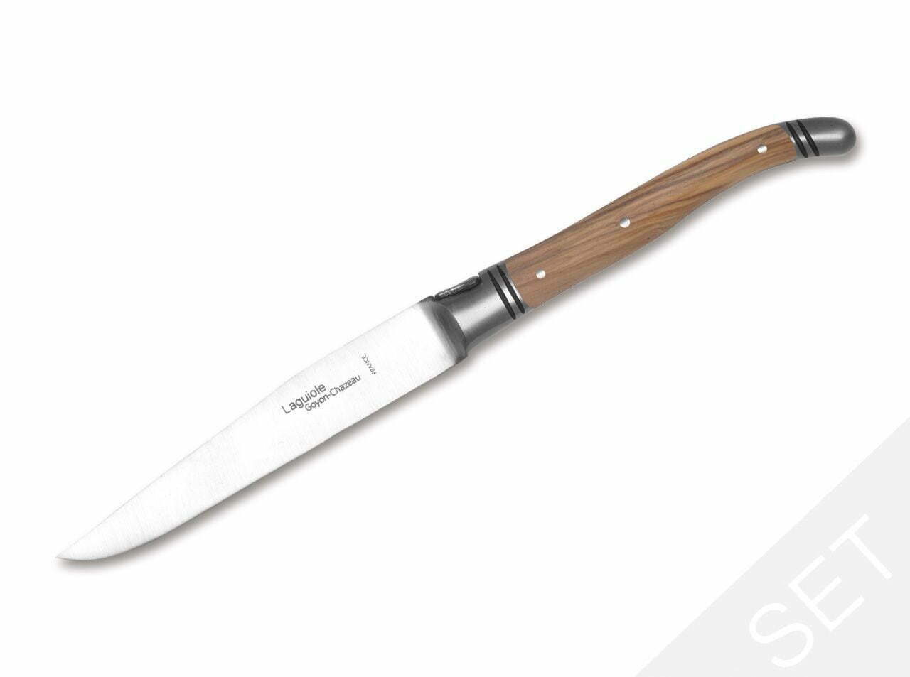 Goyon-Chazeau Laguiole Steak Knife Set Wood Variation