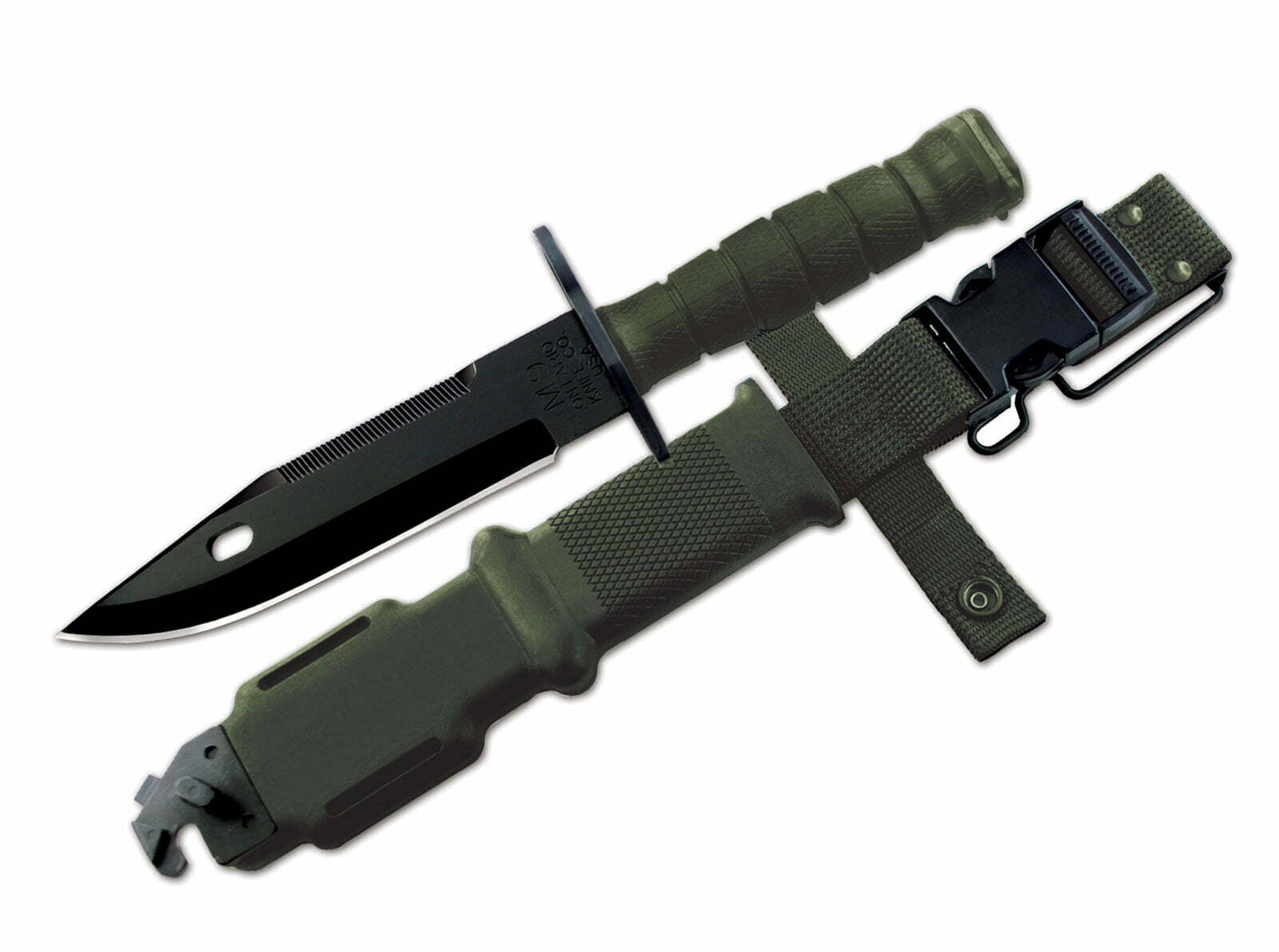 Ontario M9 Bayonet & Scabbard Green