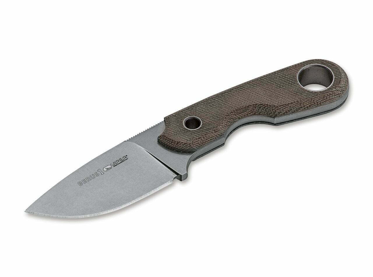 Viper Berus1 Drop-Point Canvas Micarta Green