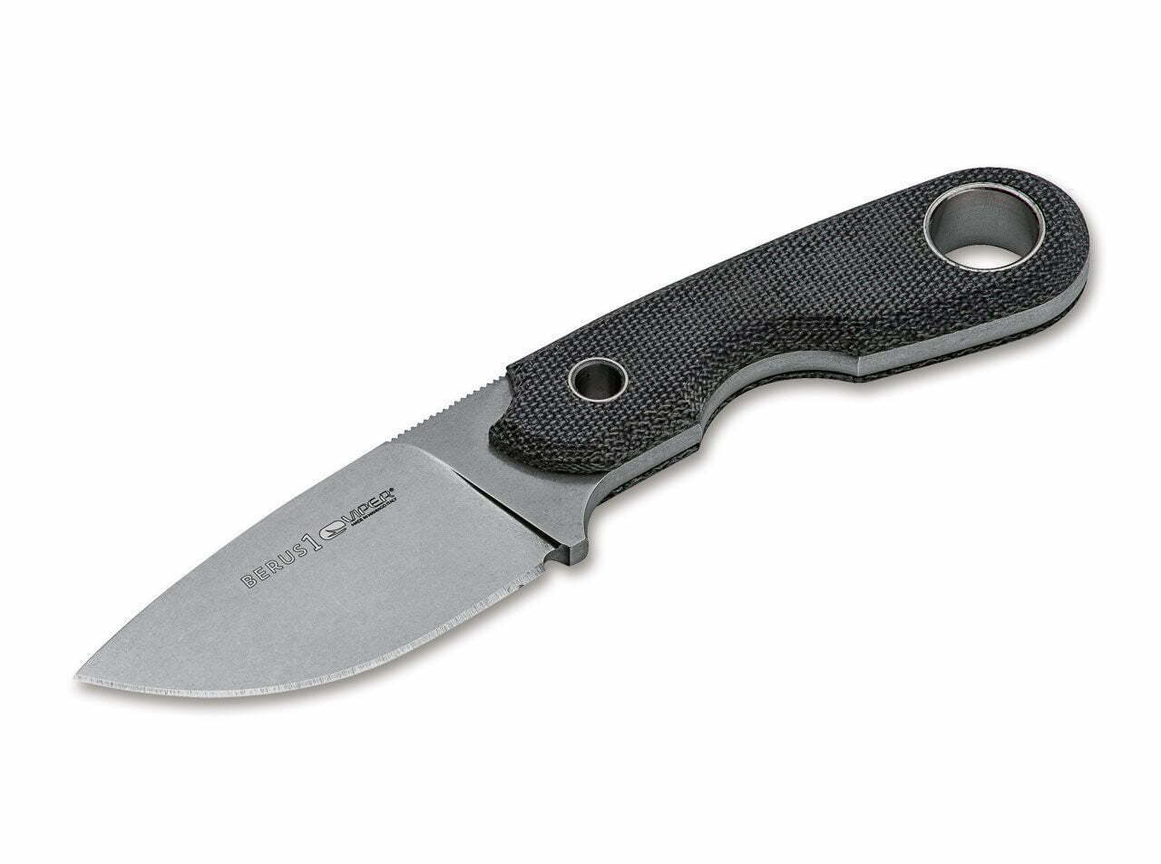 Viper Berus 1 Drop-Point Canvas Micarta Black