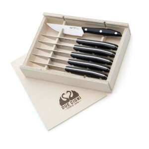 Due Cigni 1896 Steak Knife Set POM Black
