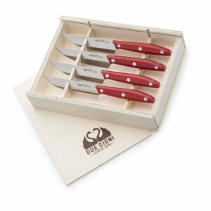 Due Cigni 1896 Steak Knife Set POM Red II