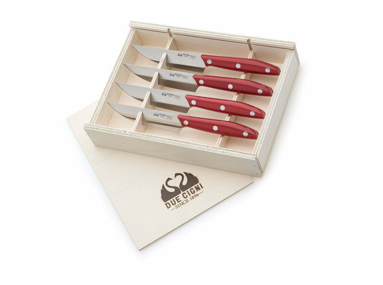 Due Cigni 1896 Steak Knife Set POM Red II