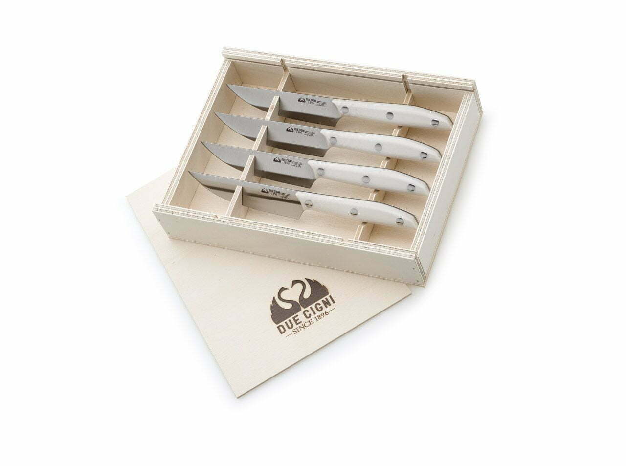 Due Cigni 1896 Steak Knife Set POM White II