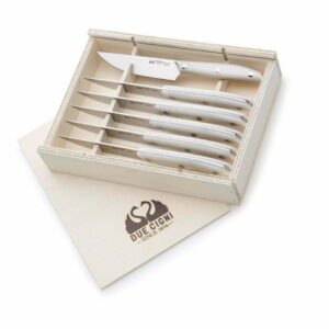 Due Cigni 1896 Steak Knife Set POM White