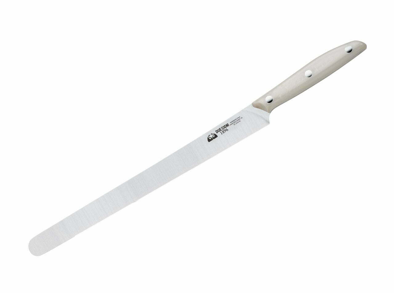 Due Cigni 1896 Ham Slicer Knife POM White