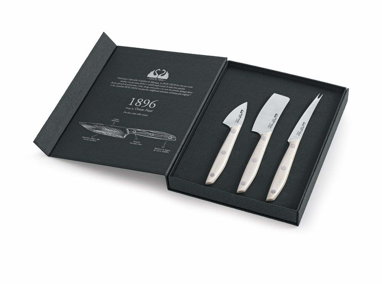 Due Cigni 1896 Cheese Knife Set POM White