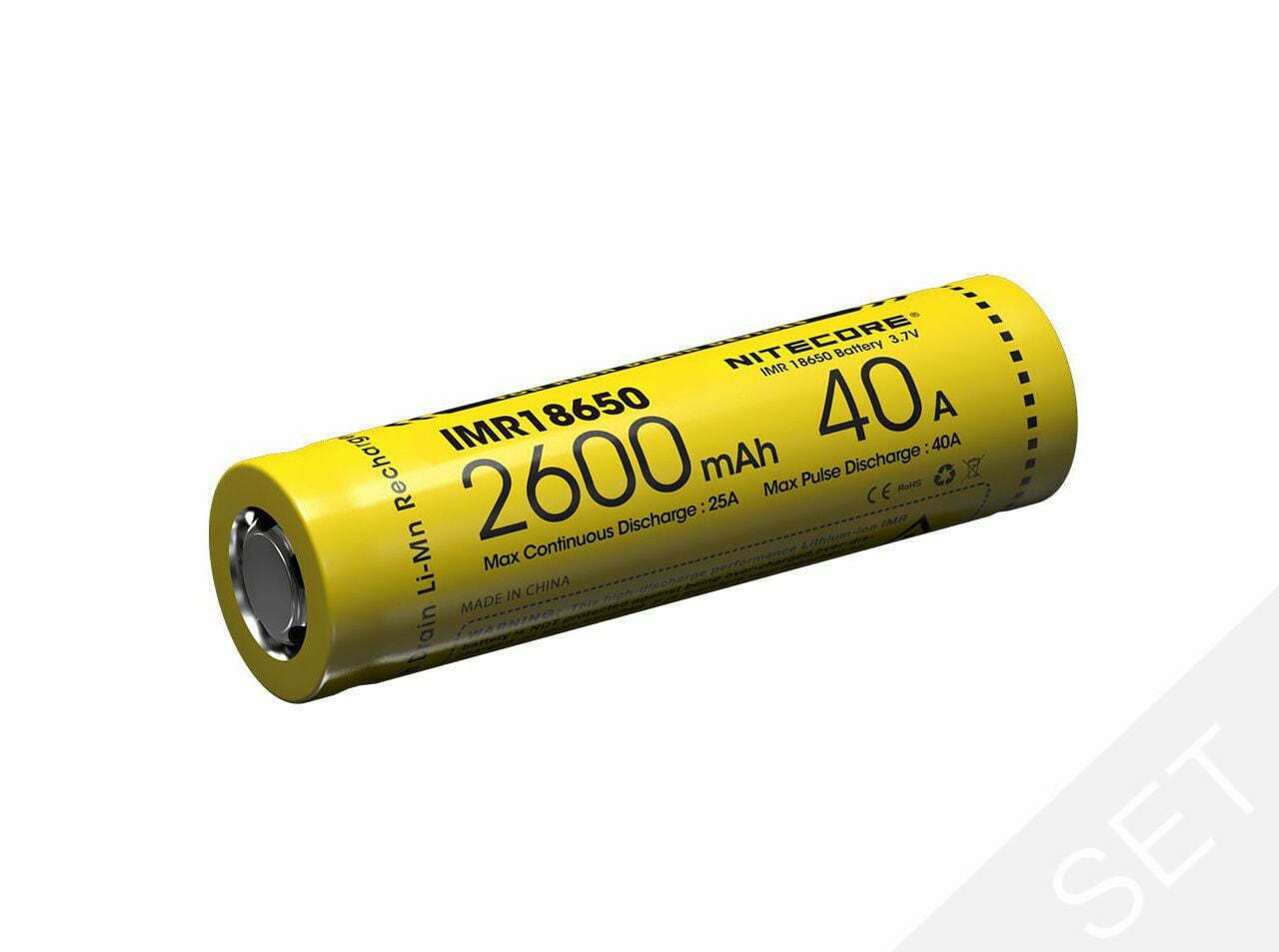 Nitecore Battery IMR 18650 2600mAh Set