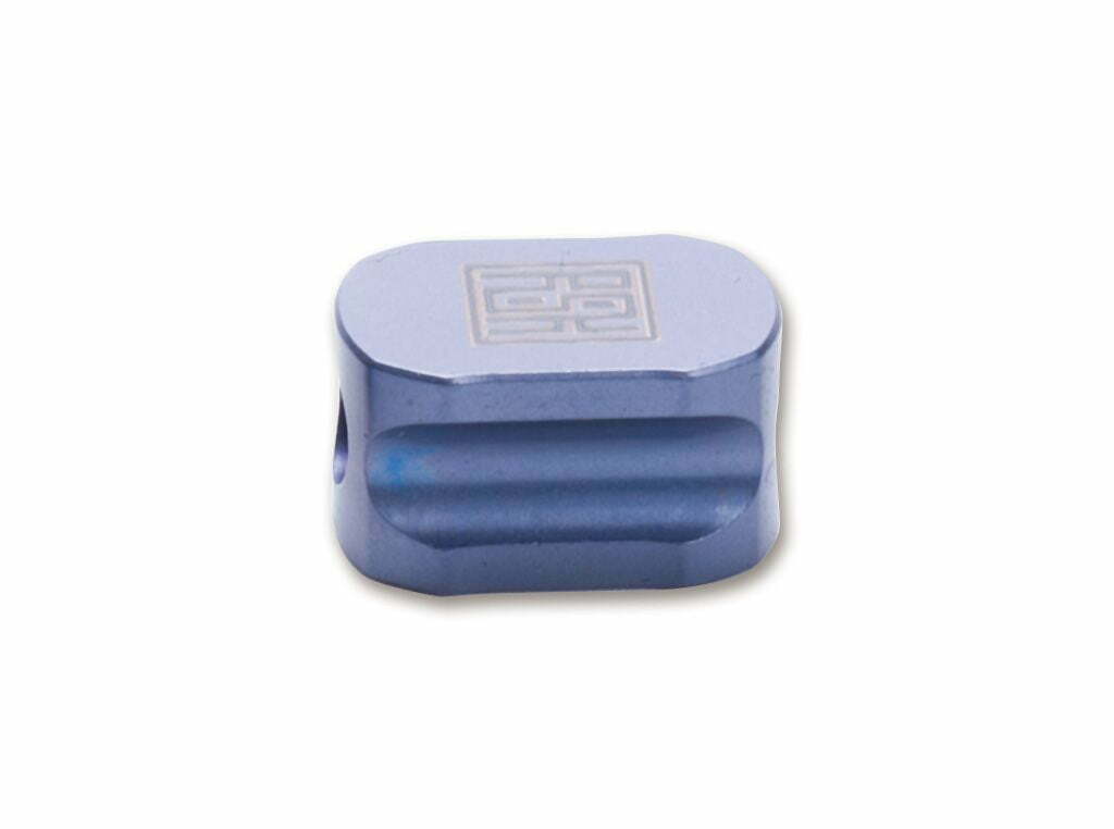 Real Steel Titanium Bead Hexagon Blue