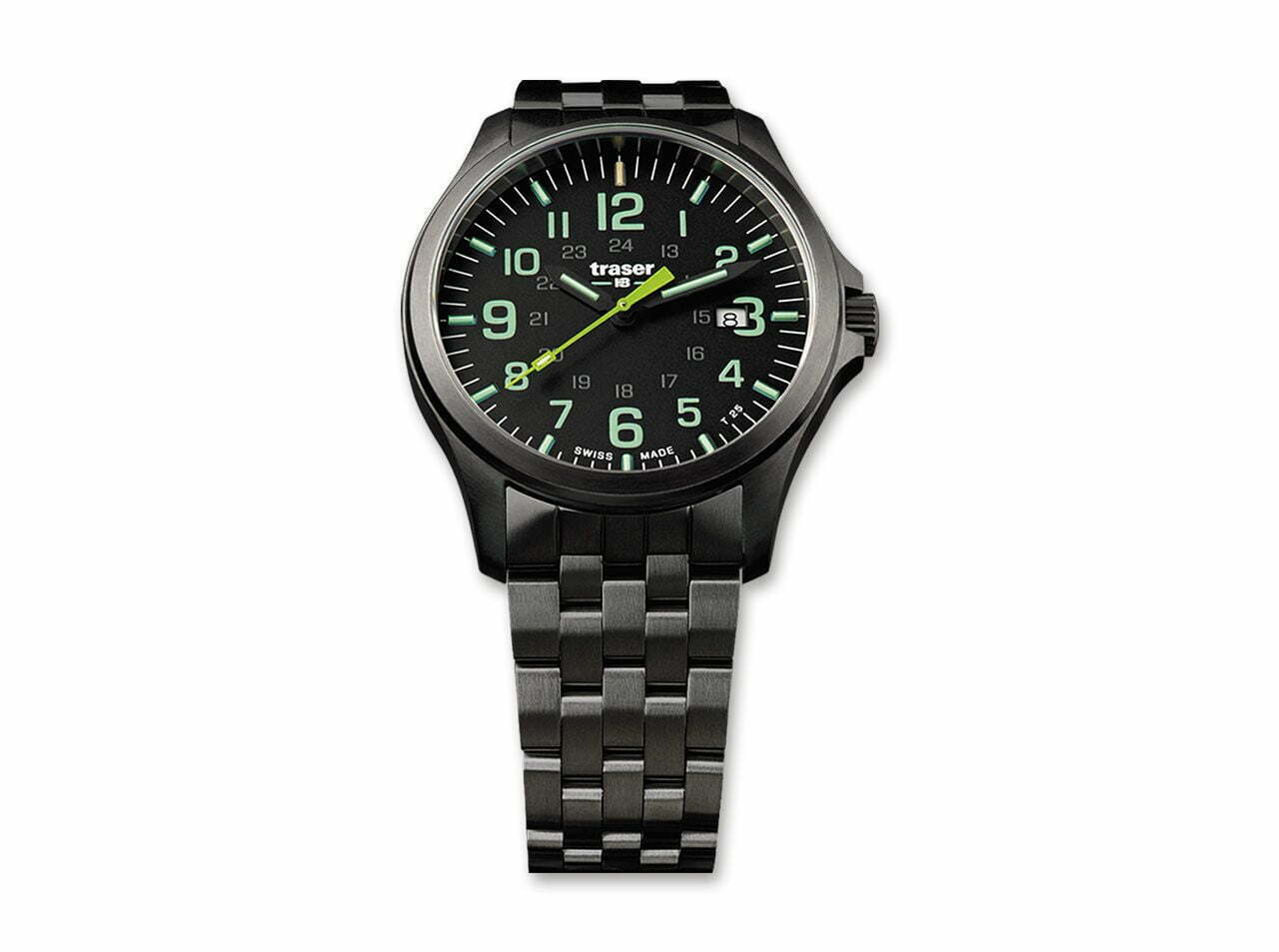 Traser P67 Officer Pro Gunmetal Black & Lime Stahl