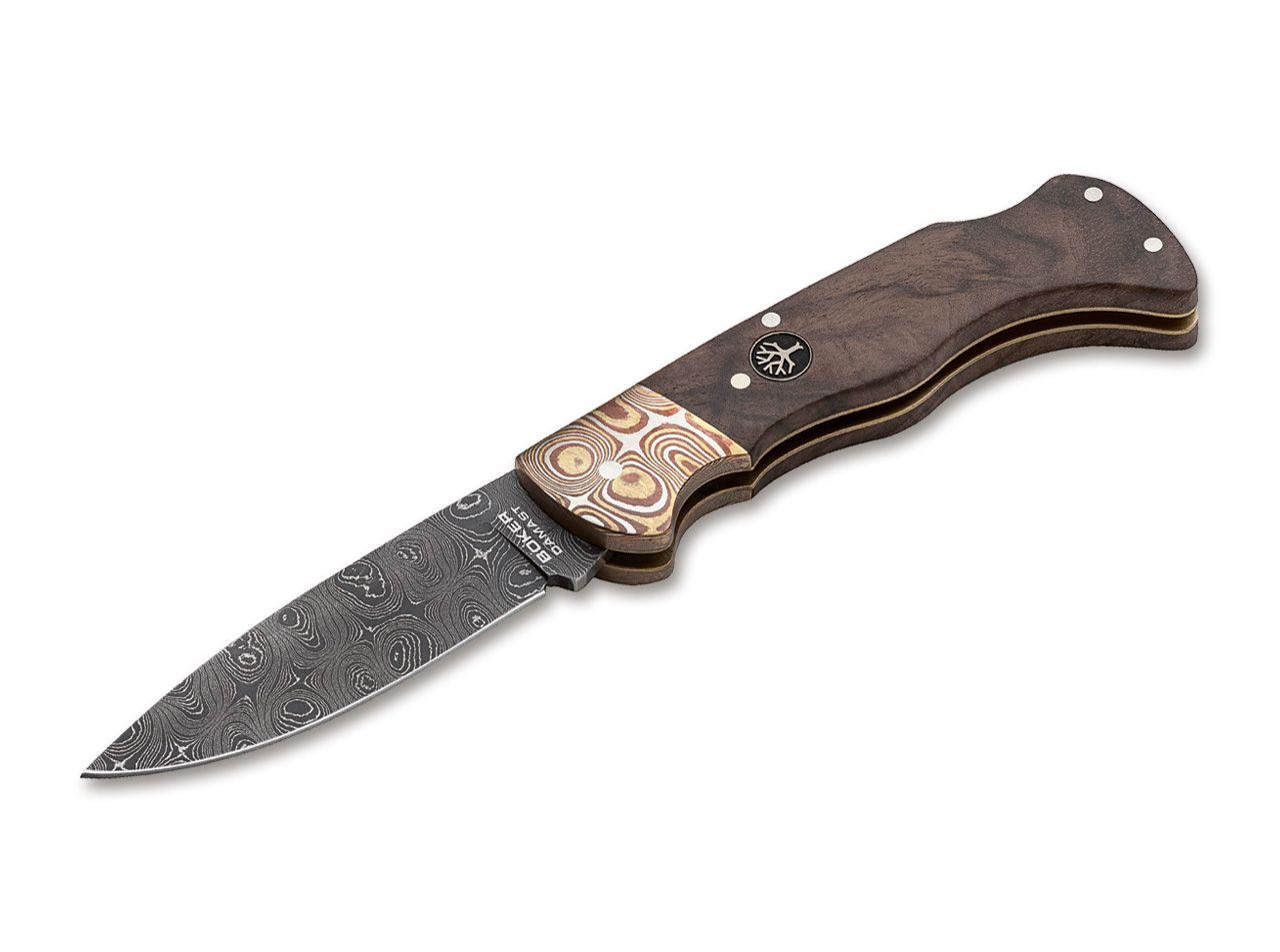 Böker Manufaktur Solingen Mokume Walnut Damascus