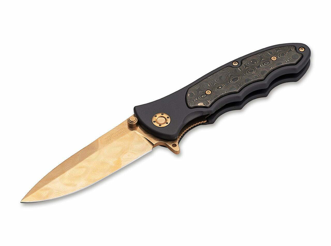 Böker Manufaktur Solingen Leopard-Damascus III Gold