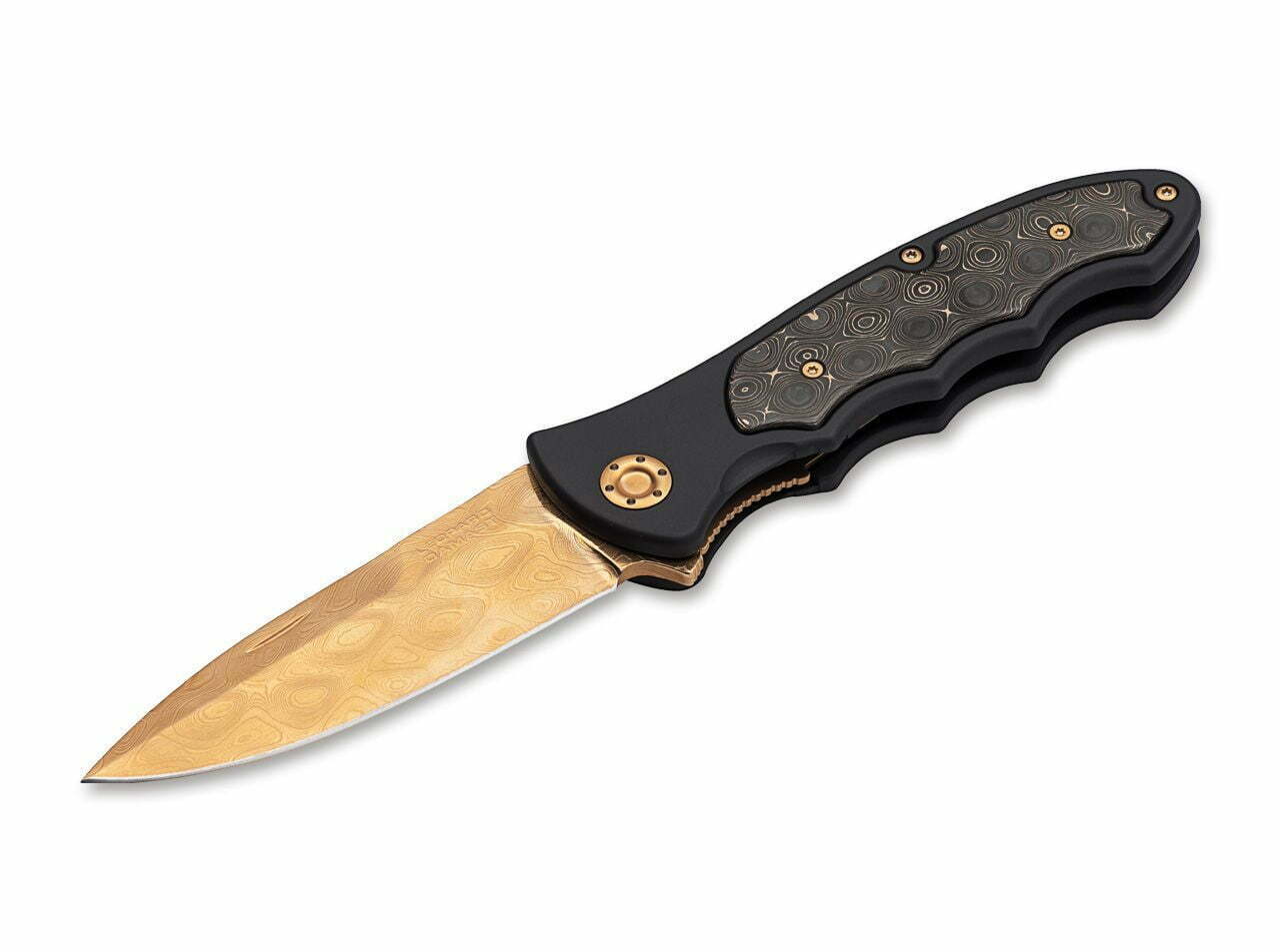Böker Manufaktur Solingen Leopard-Damascus III Gold 42