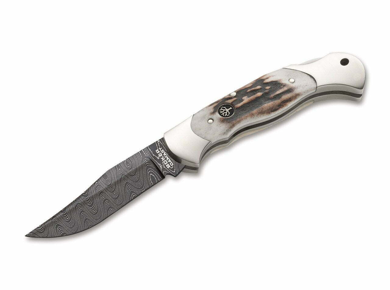 Böker Manufaktur Solingen Scout Stag Damascus