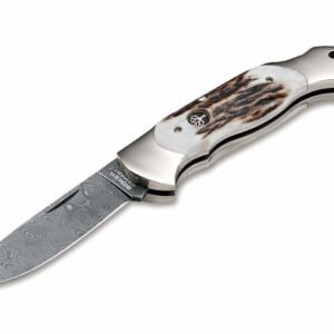 Böker Manufaktur Solingen Scout Spearpoint Stag Damascus
