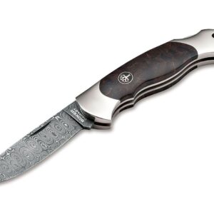 Böker Manufaktur Solingen Scout Spearpoint Curly Birch Damascus