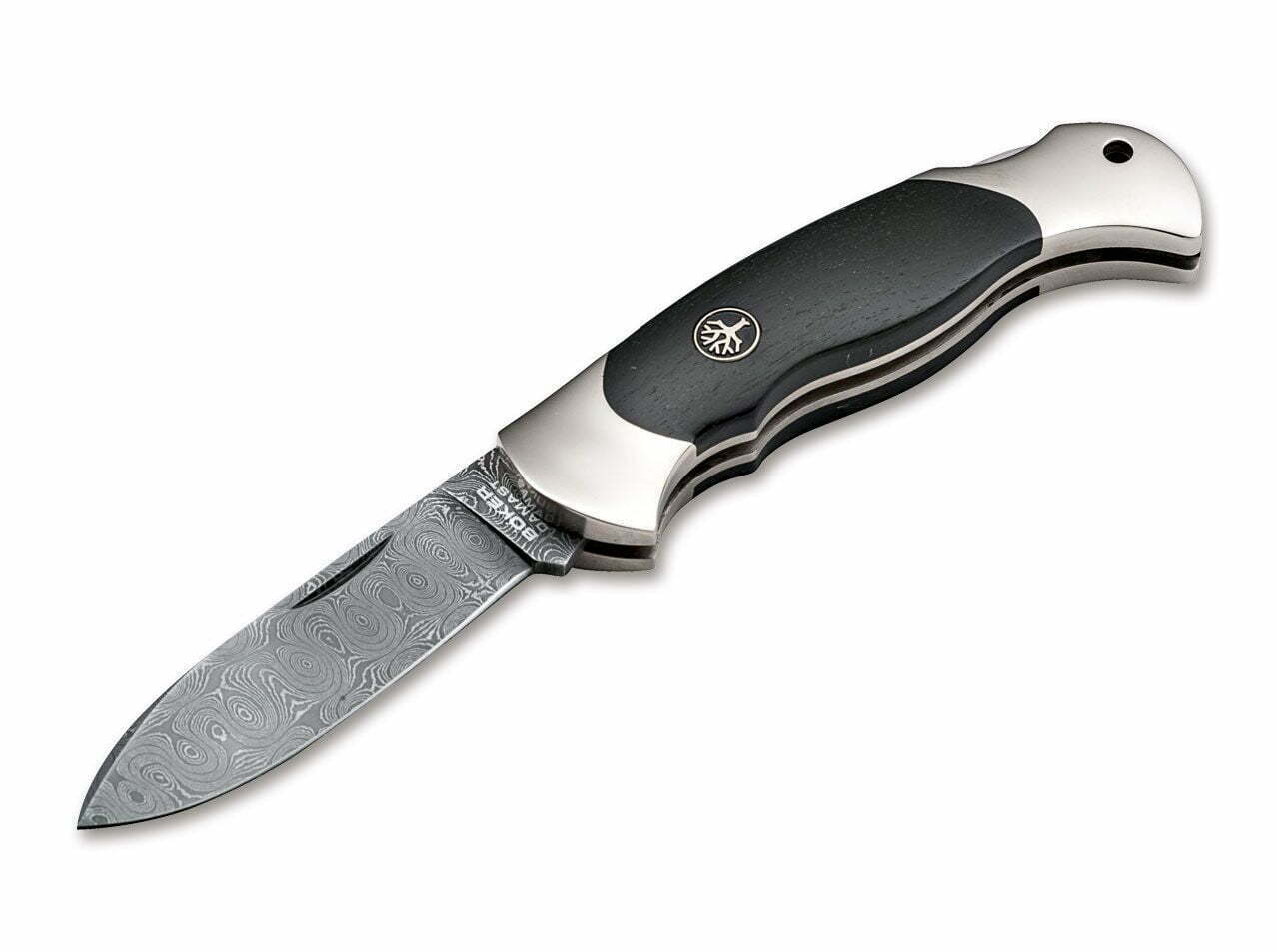 Böker Manufaktur Solingen Scout Spearpoint Ironwood Damascus