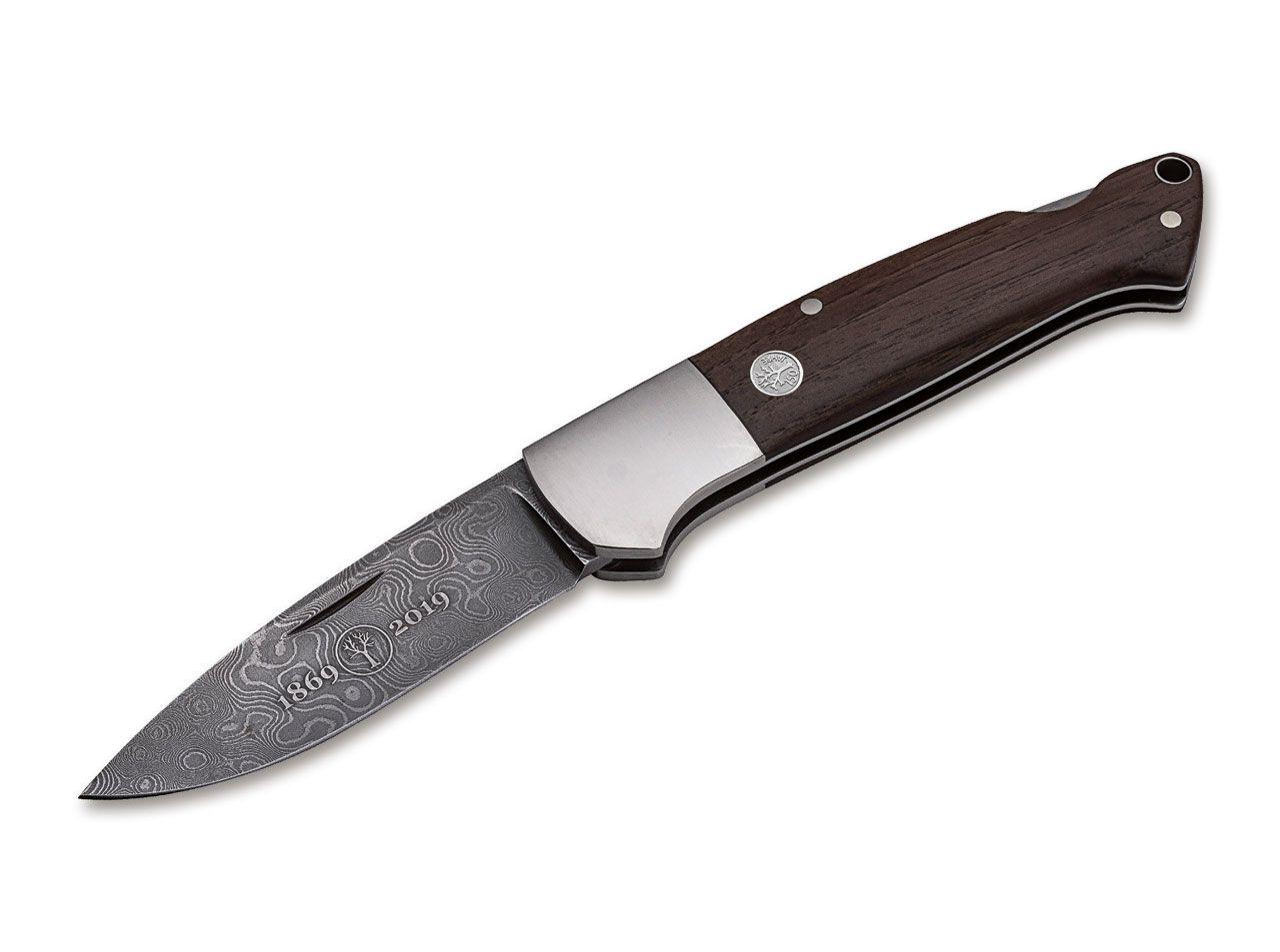 Böker Manufaktur Solingen Davis Classic Hunter Steam Engine Damascus