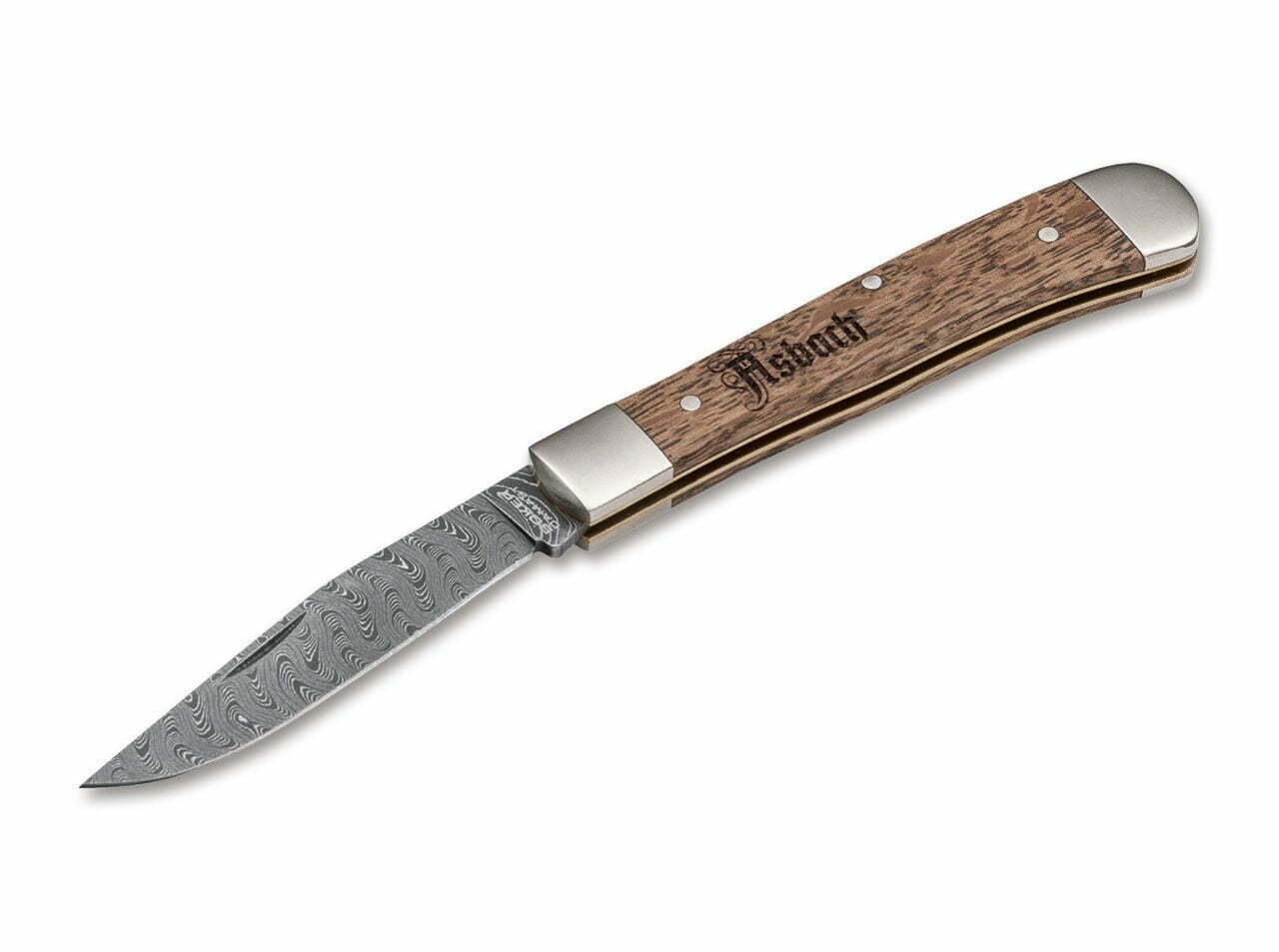 Böker Manufaktur Solingen Trapper Asbach Uralt Damascus