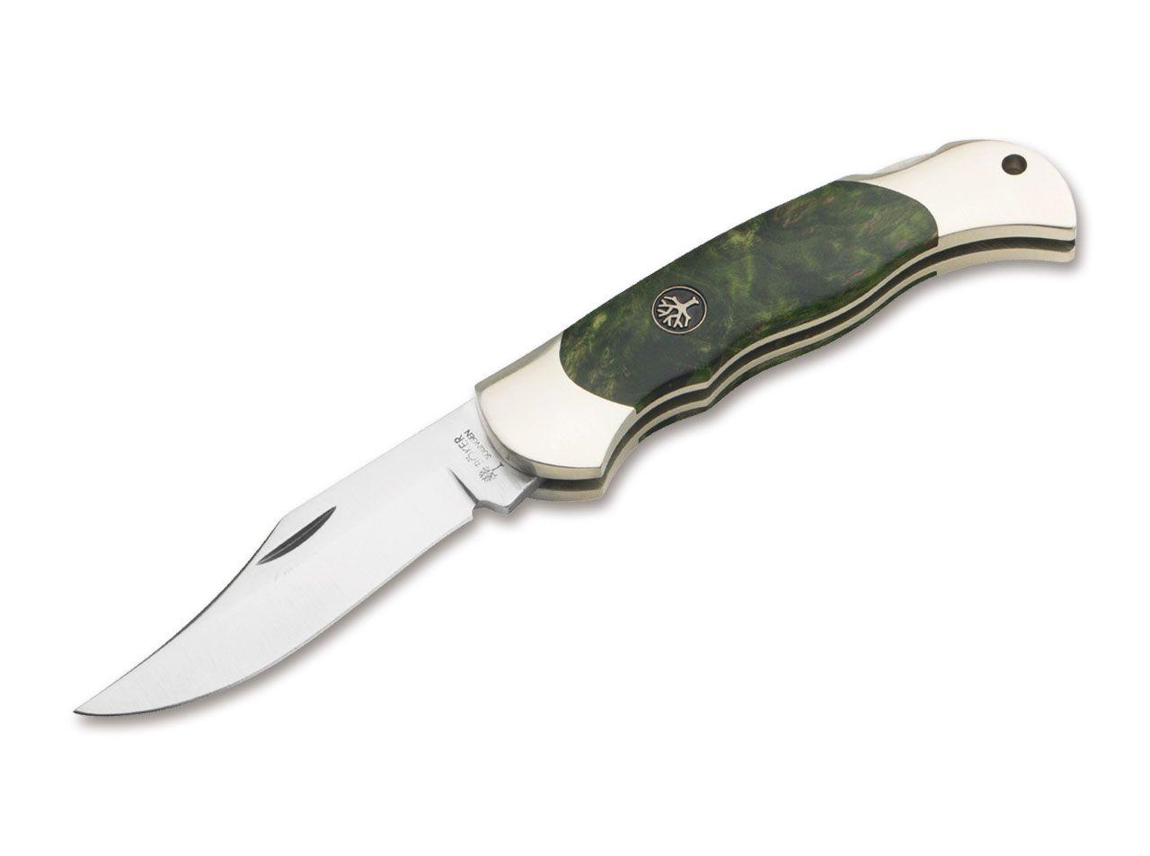 Böker Manufaktur Solingen Boy Scout Curly Birch Green