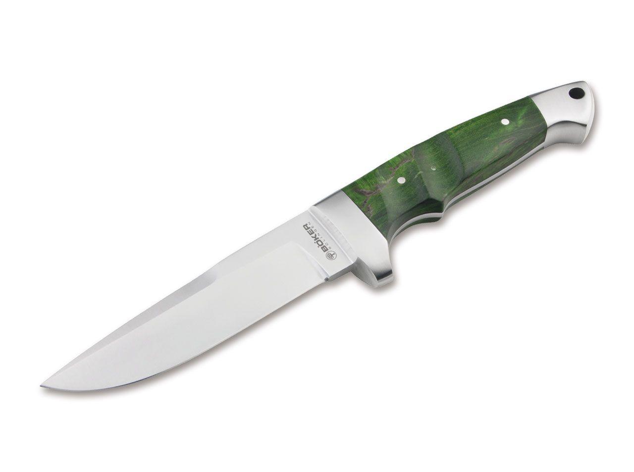Böker Manufaktur Solingen Vollintegral 2.0 Curly Birch Green