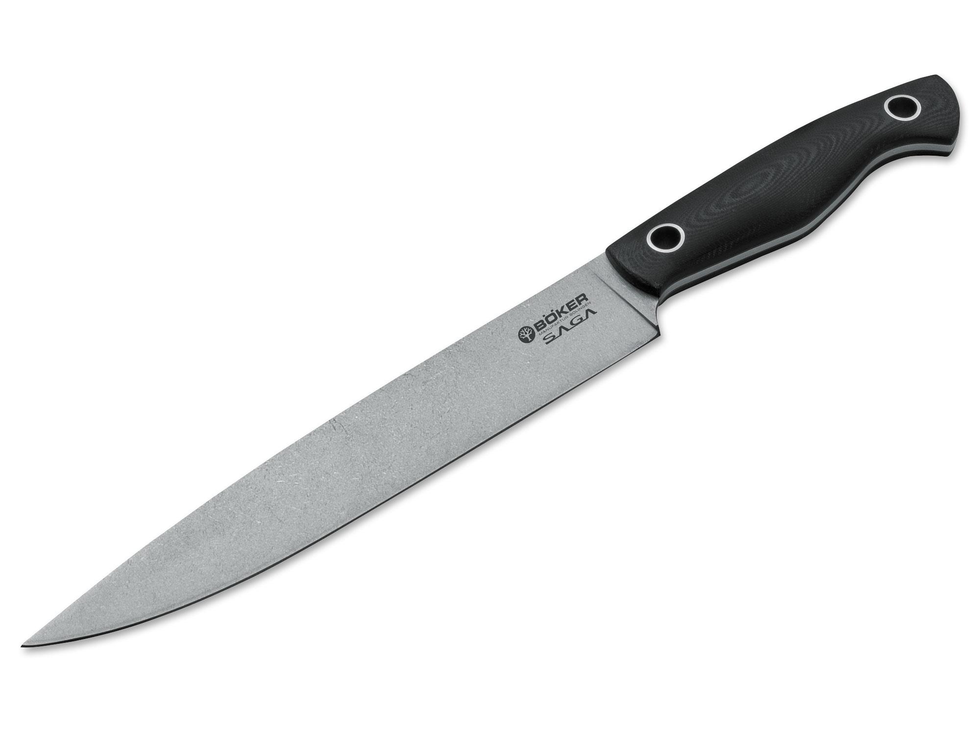 Böker Manufaktur Solingen Saga Carving Knife G10 Stonewash