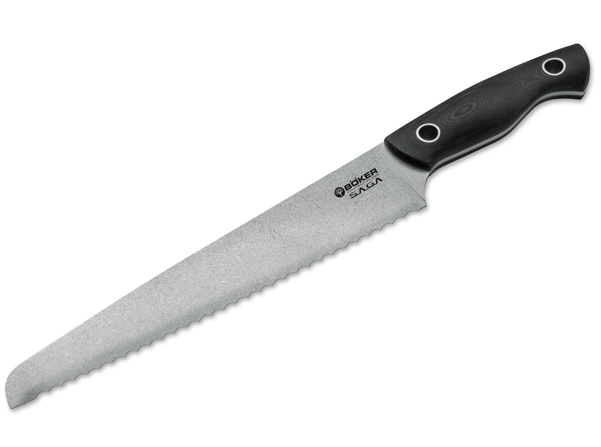Böker Manufaktur Solingen Saga Bread Knife G10 Stonewash