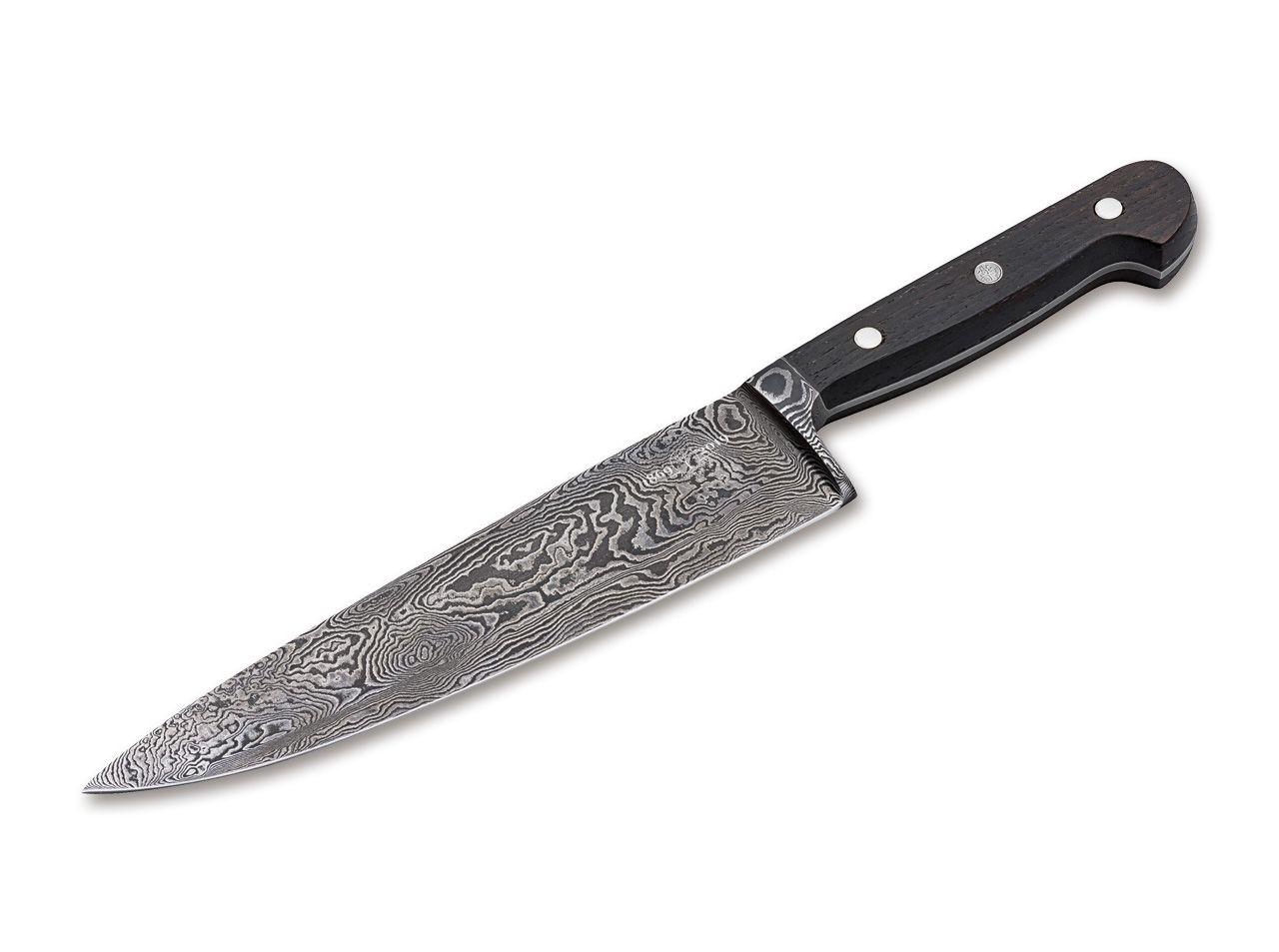 Böker Manufaktur Solingen Chef's Knife Steam Engine Damascus