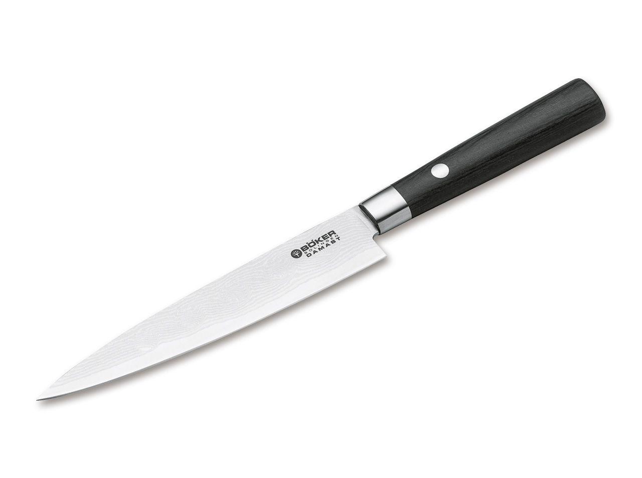 Böker Manufaktur Solingen Damascus Black Utility Knife