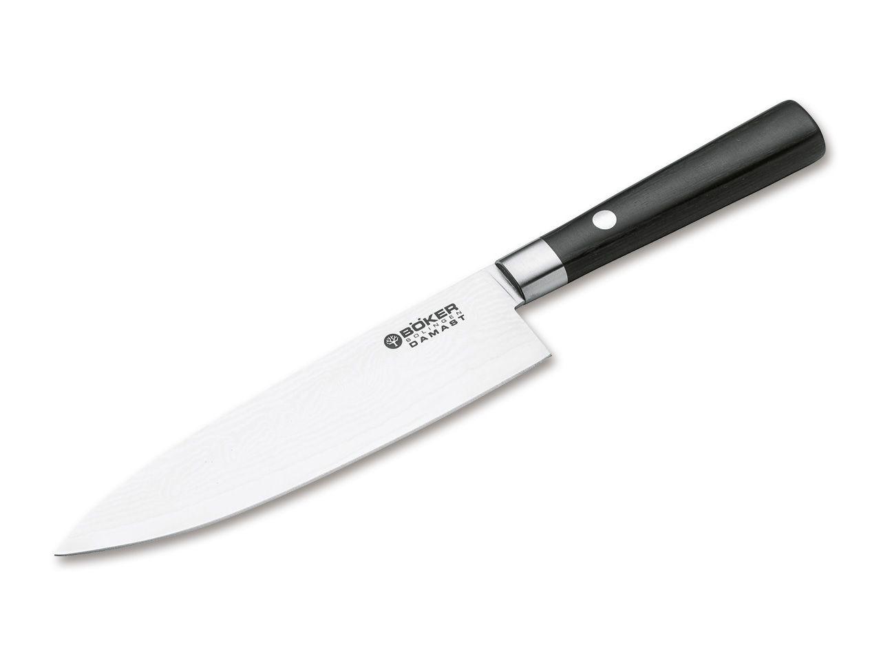 Böker Manufaktur Solingen Damascus Black Chef's Knife Small