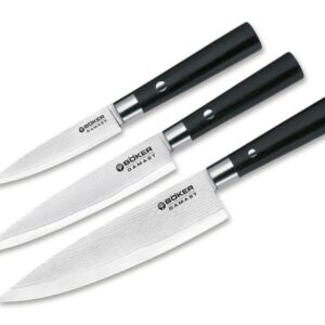 Böker Manufaktur Solingen Damascus Black Knife Set