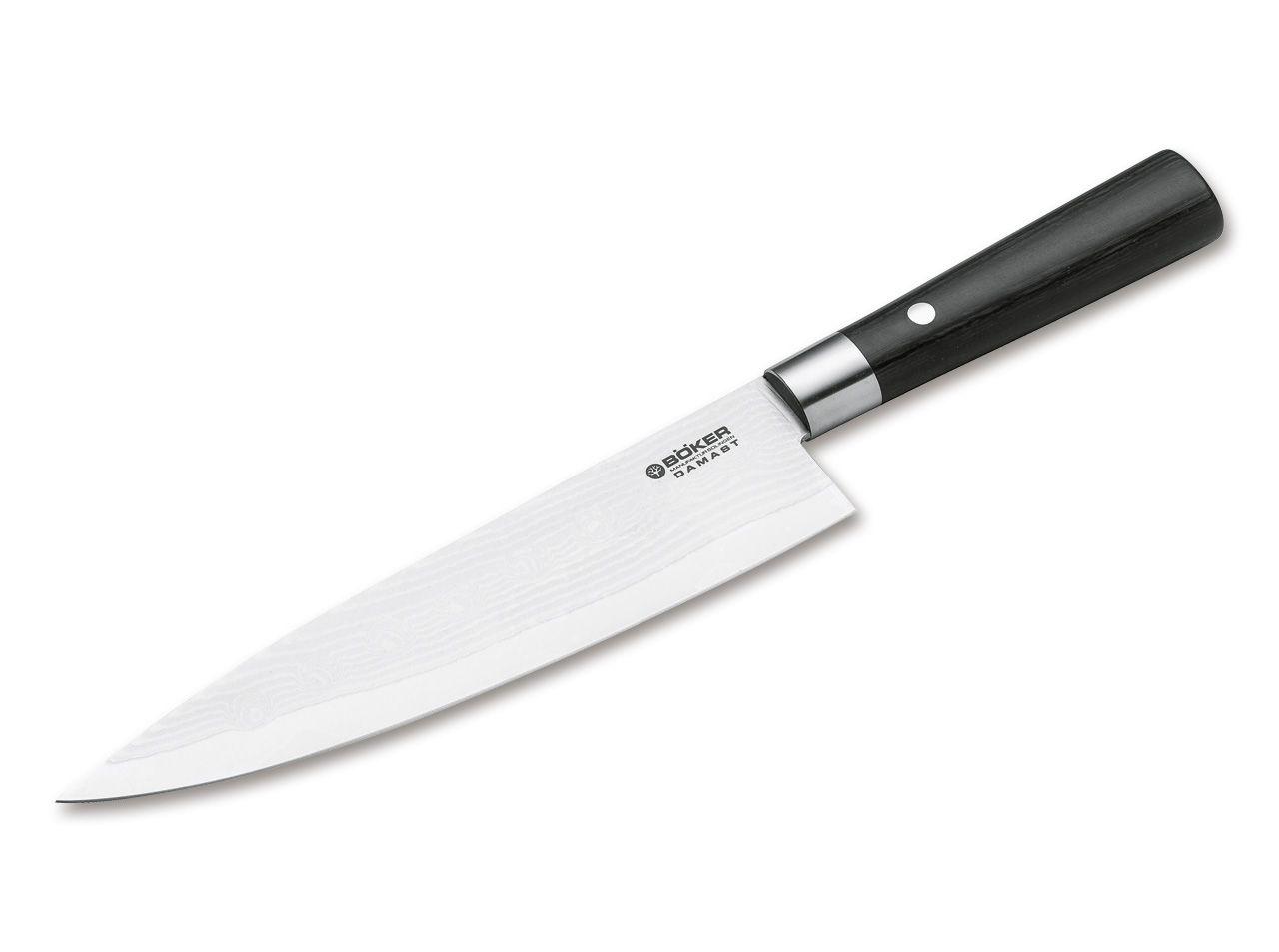 Böker Manufaktur Solingen Damascus Black Chef's Knife Large