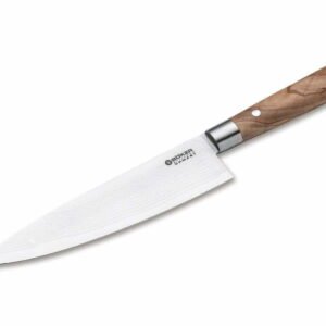Böker Manufaktur Solingen Damascus Olive Chef's Knife Large