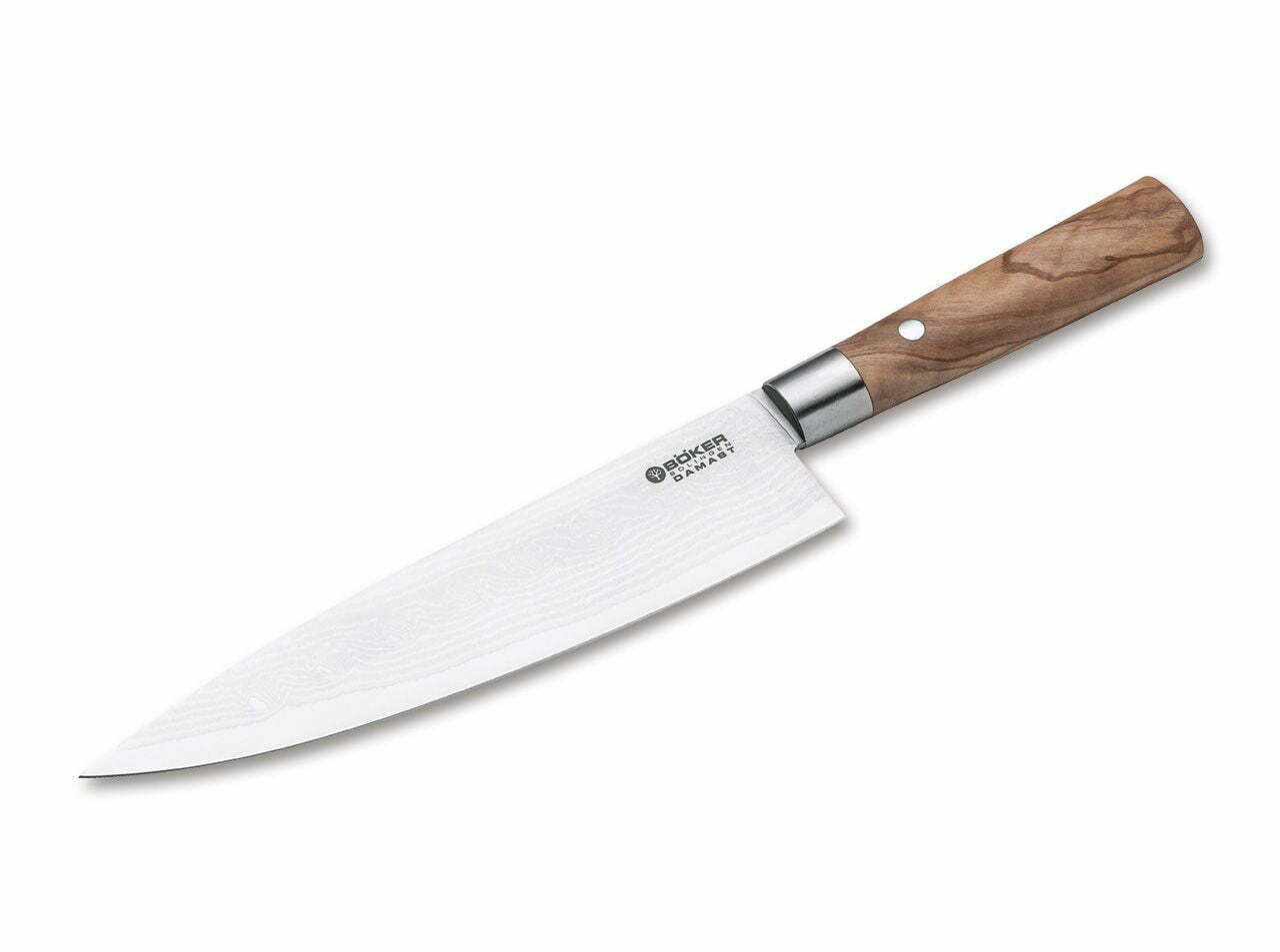 Böker Manufaktur Solingen Damascus Olive Chef's Knife Large