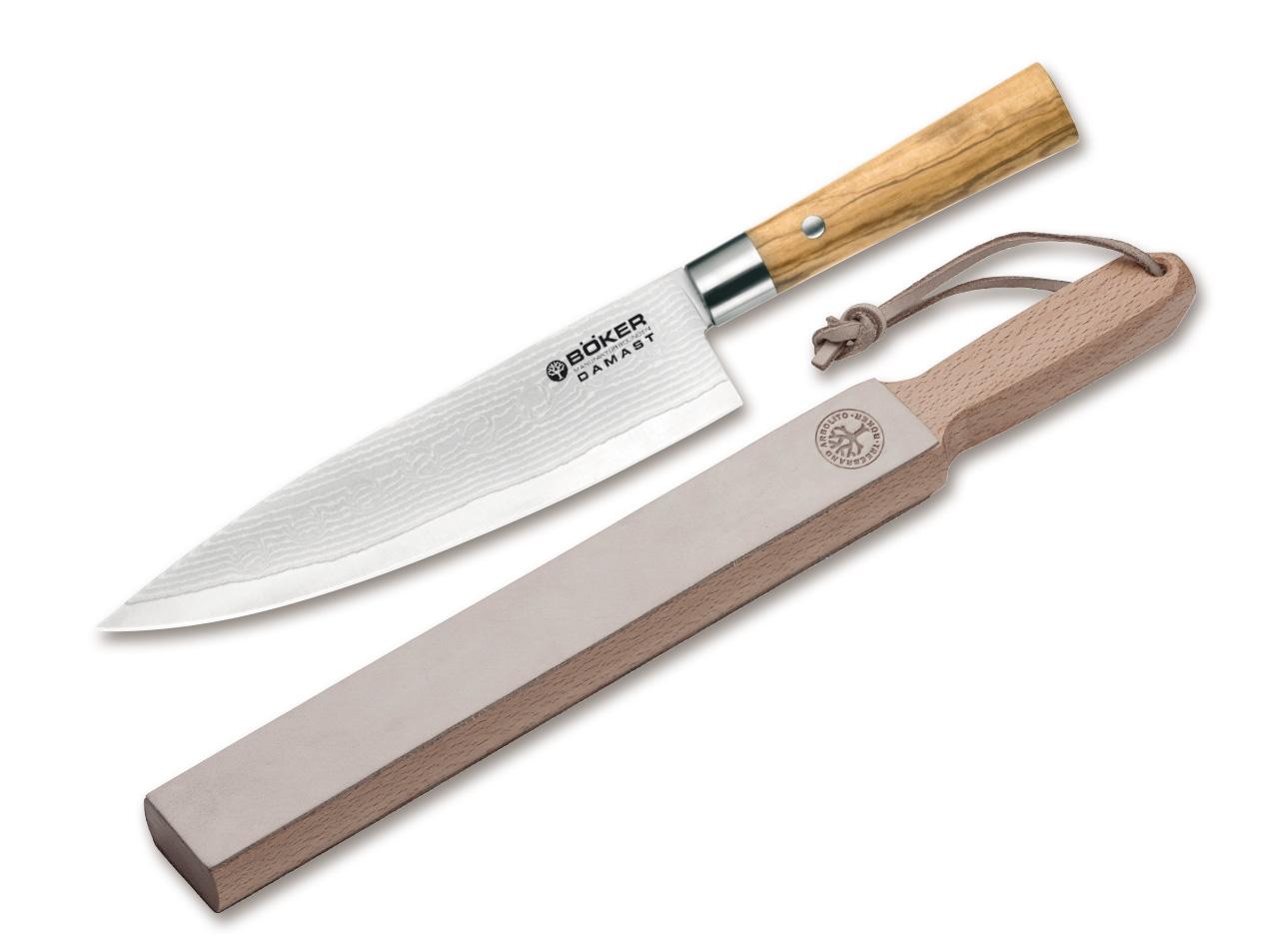 Böker Manufaktur Solingen Damascus Olive Gift Set