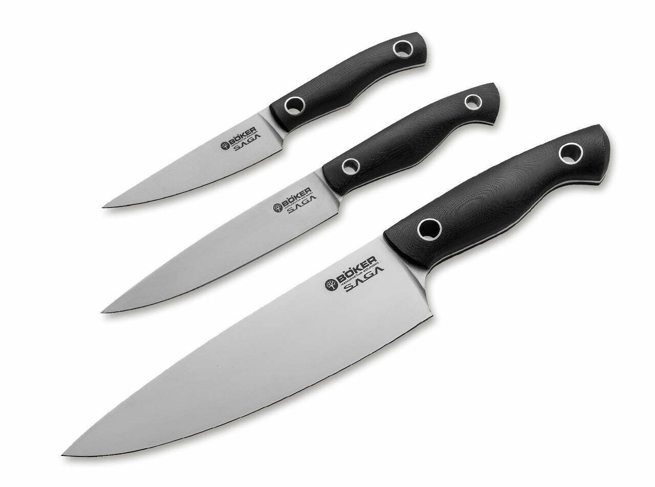 Böker Manufaktur Solingen Saga G10 Satin Knife Set