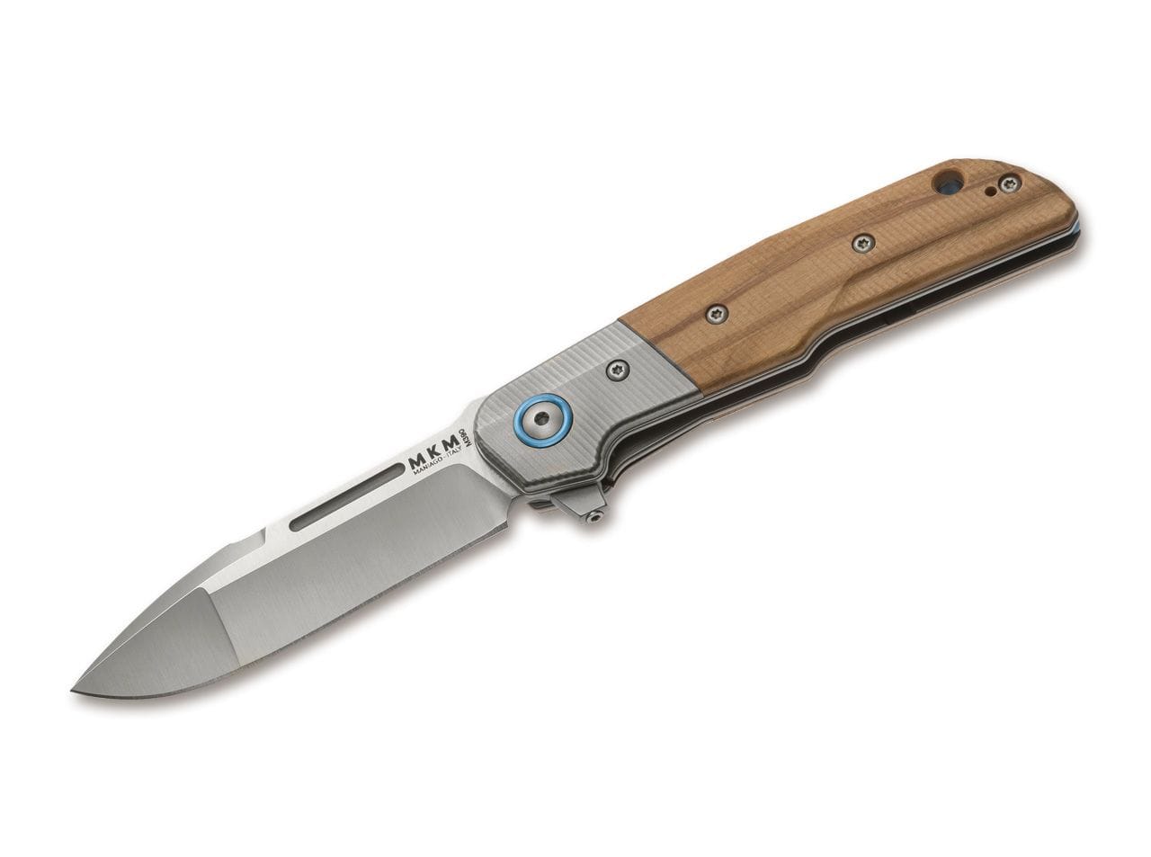 MKM Clap Olive Wood Titanium Bolster
