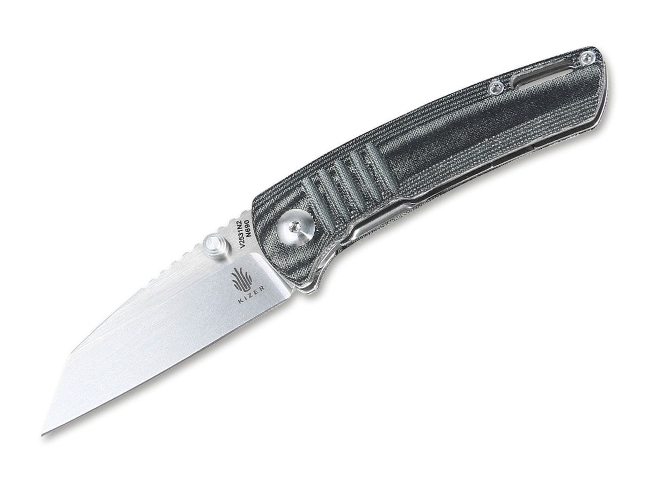 Kizer Shard Micarta Grey