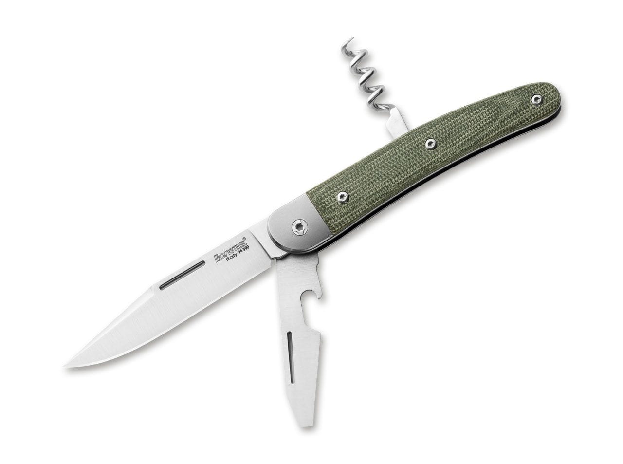 Jack Three Micarta Green LionSteel