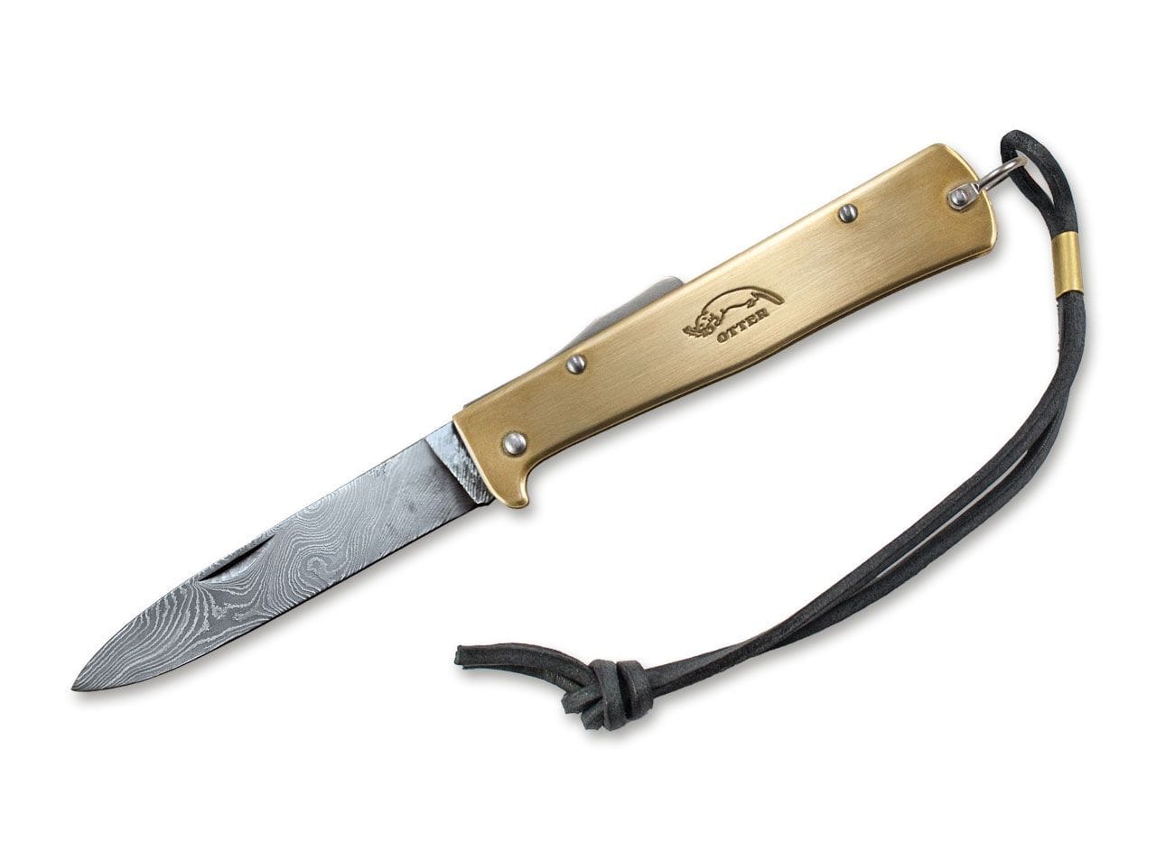 Otter Mercator Knife Brass Damascus