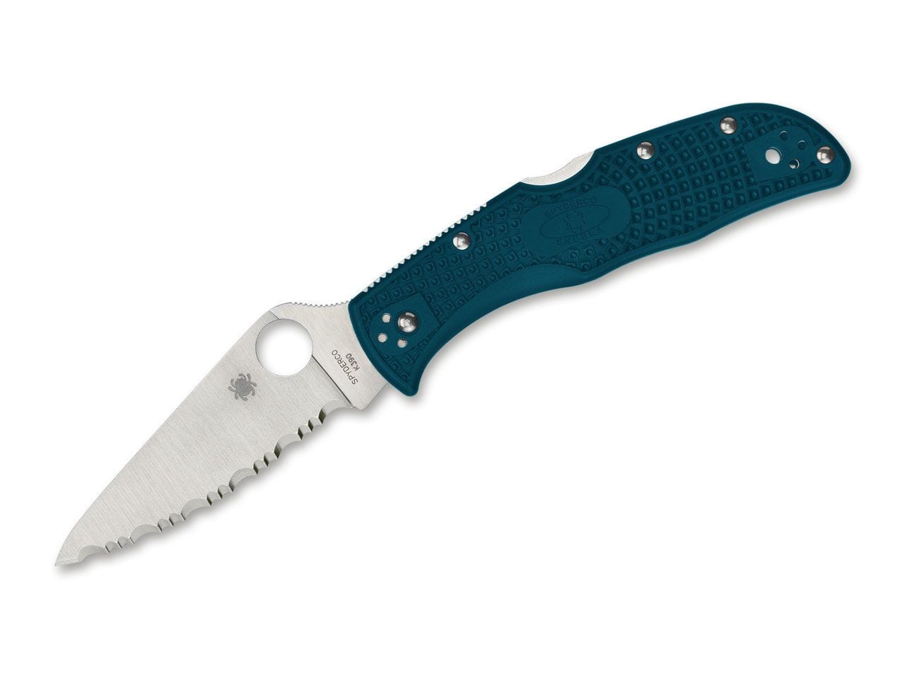 Spyderco Endela Lightweight K390 Serrated Blue