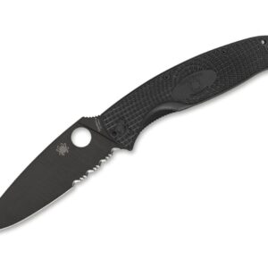 Resilience Lightweight Black Blade Combination Spyderco