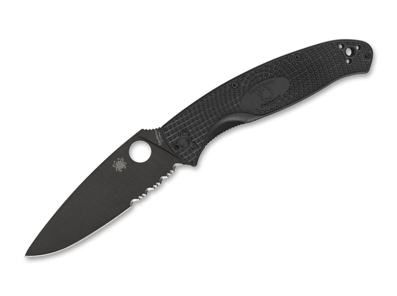 Resilience Lightweight Black Blade Combination Spyderco